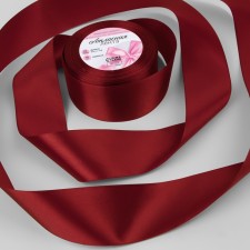Satin tape, 50 mm × 23 ± 1 m, cherry color No. 37