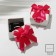 Gift box under the ring "Raspberry", 4 × 4, white-pink color