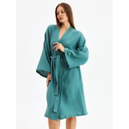 Women's robe KAFTAN BASIC p. 40-42, green