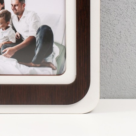 Photo frame LHDF "Love Birds" 46x51 in 6 photos 10x15 cm, col. Wenge-white (plastic screen)-1