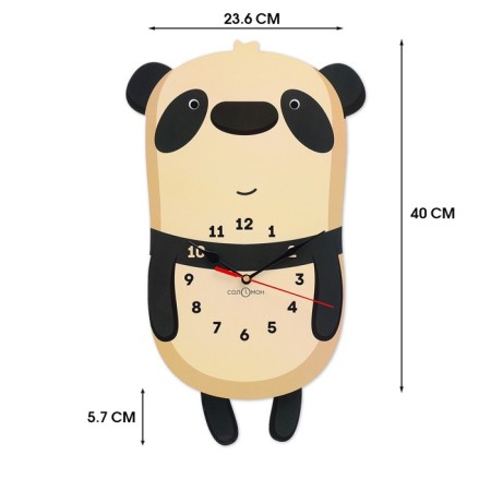Watch Wall children's "Panda", silent, with a pendulum, 23x40 cm, aa-1