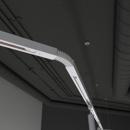 Flexible Connector for the Elektrostandard, Track Rail Wh Surface, 280x34x20 mm, white color-2