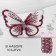 Knitted elements "Butterflies", 5.5 × 4 cm, 10 pcs, fuchsia/white/chameleon