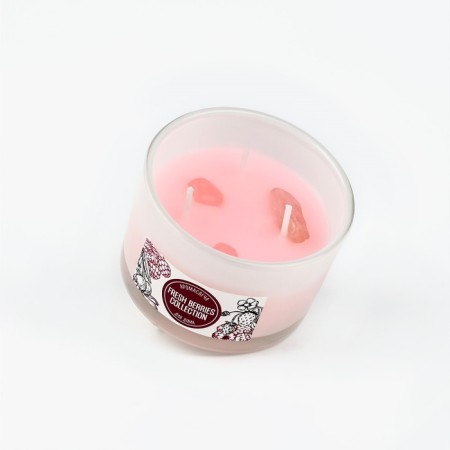 Aromatic candle with natural stones "Fresh": berries, 5 x 7.5 cm.-4
