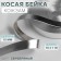 Slanting box, leather, 15 mm × 10 ± 1 m, silver color