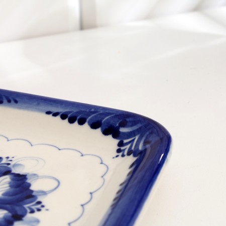 Square dish, gzhel, porcelain, 18x18 cm-2