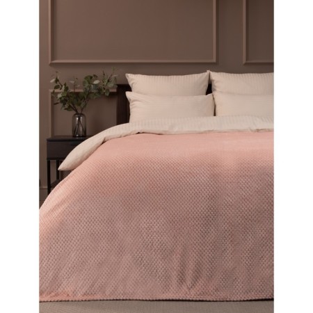 Texrepublic blanket, size 200x220 cm, pink color