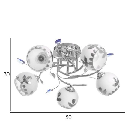 Adele chandelier 5x40W E27 Chrome Model: 2612361-9