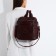 Women's backpack made of artificial leather with lightning, 2 pockets, burgundy color