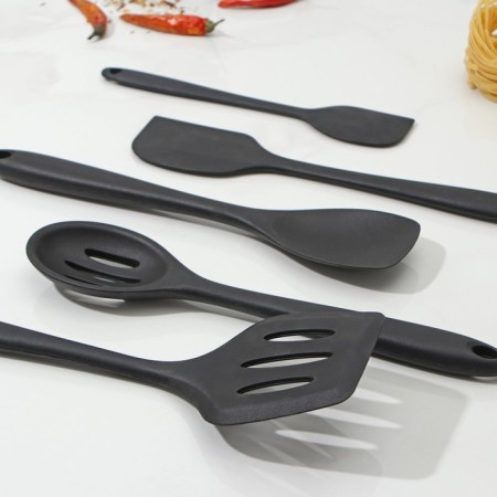 A set of kitchen supplies Black, 10 objects, black color-2