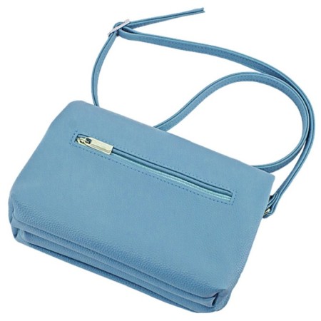 Women's bag B2618-06110, Blue color, artificial leather, 20x8x16.5 cm-1