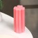 Candle-cylinder "four-leafer", 4.5x10.5 cm, pink, 6 hours