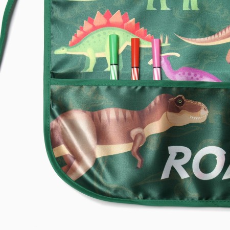 Set of children for creativity Ethel "Dinosaurs" apron 49 x 39 cm and sleeves-4