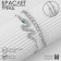 Bracelets set 2 pcs. "Snake" and a chain, white-green color in silver