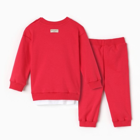 Kit (sweatshirt, trousers) children's minku raspberry color, height 68-74 cm-8