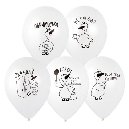 Shar Latex 12 "Good Goose", set of 5 pcs., Mix