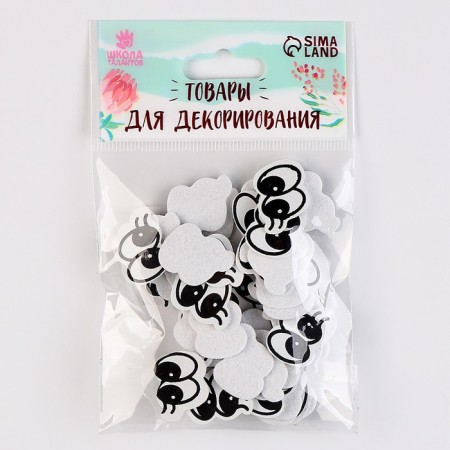 Eyes, set of 50 pcs., Size 1 pc. - 2 × 1.6 cm, black color-2