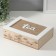 Casket wood 6 divisions "Field Plants" burlap 17x24x7 cm