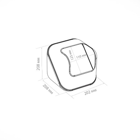 Cube display, 20.2 × 20.8 × 20.8 cm-3