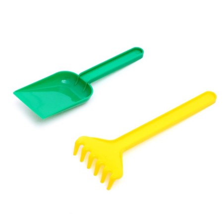 Set for sandboxes, scoop and rake, mix color