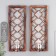 Climber Plastic, glass for 1 candle "Mirror rhombuses" Nr 2 pcs D-4 cm gold 8x12x30.5 cm 90688