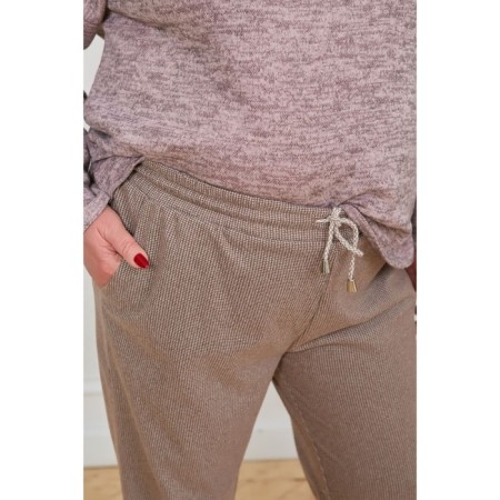 Female trousers, size 70, brown color-3