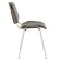 Stool for personnel and visitors to Brabix ISO CF-001, chrome frame, leatzers gray