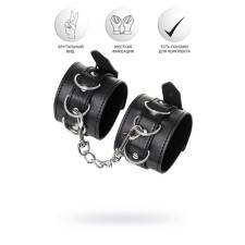 Handcuffs Anonymo #0103, PU Skin, Black