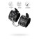 Handcuffs Anonymo #0103, PU Skin, Black