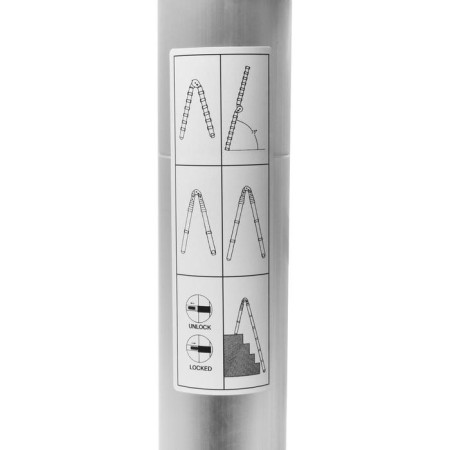Lessonet-ladder Telescopic tundra, folding, aluminum, 1.6 x 1.6 m-8