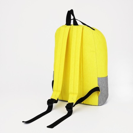 Youth backpack from lightning textiles, Fulldorn, 3 pockets, yellow-gray color-3