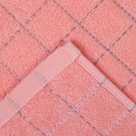 Terry Ethel “Cell” tire -pink, 34*70 cm, 350 g/m2, 100% cotton-2