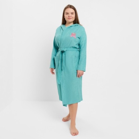Women's bathrobe, green color, size 52-1