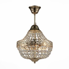 Люстра подвесная St Luce. SL669.203.03. Anticato. 3х40 Вт, E14, 30х30х32,4 см, цвет французское золото