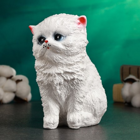Piggy bank "Small kitten" White, 16x12cm-2