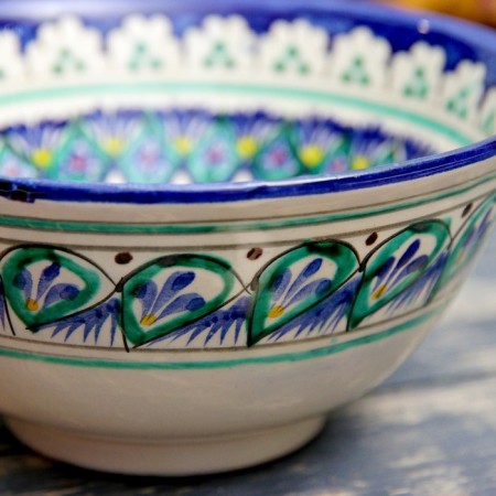 Rishtan ceramics "patterns" 15.5 cm, medium, blue mix-3