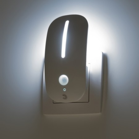 NN-621-MS-W LED nightlight in a rosette with a light sensor and a motion sensor-1