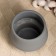 Kashpo - Vase "Mina" gray with black, 13x13x11cm