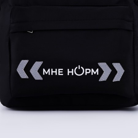 School backpack textile with a reflective patch, “Norms to me”, 42 x 30 x 12cm-6