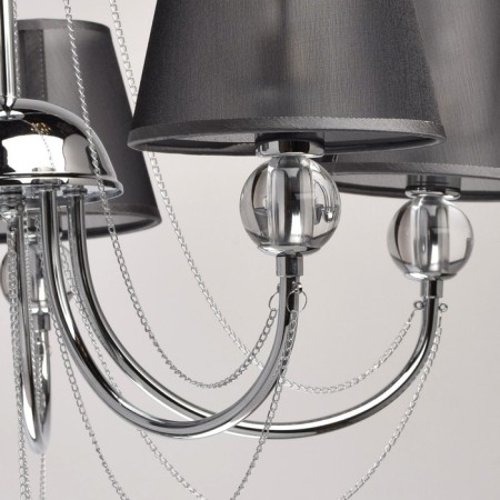 Ceiling chandelier "Federica", 5x40W E14, chrome 64x64x60 cm-7