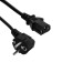 Power cable Luazon KDGN-005, SCHUKO-C13, 10 A, 1.5 m, 3 residential, black