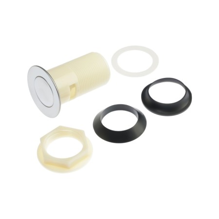 Bottom valve Zein Bp3, plastic housing, small button, stainless steel, overflow-13