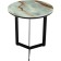 Coffee table Rob metal, blue marble/black 45x45x50 cm