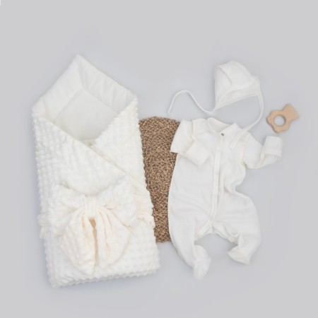Kinderlitto discharge kit “New First Wardrobe”, 4 items, height 50-56 cm, dairy color