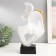 Souvenir Polystone Bust "couple - tenderness. Flowers" White with gold 29.5x7x16 cm