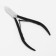 Manicure nippers for cuticle, double spring, 11 cm, blade length - 8 mm, silver/black color