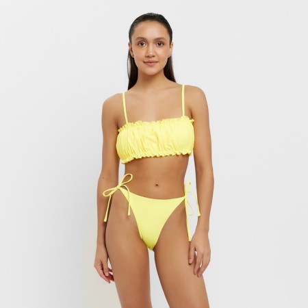 Women's swimsuit with a top bando minku yellow color, size 44
