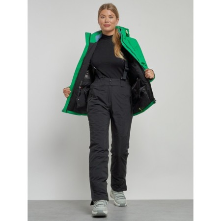 Ski jacket female, size 50, green color-9