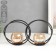 Summary metal, glass for 2 candles "Black circles" D-4 cm 24x7x12 cm