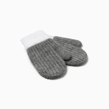 Baby mittens minku, gray color, 15 cm-1